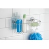 image:imageInterDesign Reo Power Lock Suction Bathroom Shower Combo Caddy Basket for Shampoo Conditioner Soap  Stainless SteelCombo Basket