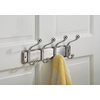 image:imageInterDesign York Lyra Wall Mount Storage Rack  Hanging Hooks for Jackets Coats Hats and Scarves  4 Dual Hooks ChromeChrome