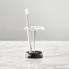 image:imageInterDesign iDesign Divided Toothbrush Holder for Bathroom or Vanity  Set of 2  ClearMatte BlackClearMatte Black