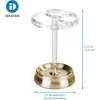 image:imageInterDesign iDesign Divided Toothbrush Holder for Bathroom or Vanity  Set of 2  ClearMatte BlackSoft Brass