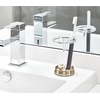 image:imageInterDesign iDesign Divided Toothbrush Holder for Bathroom or Vanity  Set of 2  ClearMatte BlackSoft Brass