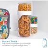 image:imageInterDesign iDesign Large Stack n Snack Food Containers  Stackable Snack Containers  Set of 4  ClearWhiteClearWhite