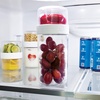 image:imageInterDesign iDesign Large Stack n Snack Food Containers  Stackable Snack Containers  Set of 4  ClearWhiteClearWhite
