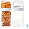 image:imageInterDesign iDesign Large Stack n Snack Food Containers  Stackable Snack Containers  Set of 4  ClearWhiteClearWhite