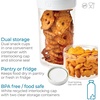 image:imageInterDesign iDesign Large Stack n Snack Food Containers  Stackable Snack Containers  Set of 4  ClearWhiteClearWhite