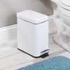 image:imageInterDesign iDesign Rectangular 13 Gallon Bathroom Trash Set of 2White Rectangle Step Can 5L M2White