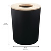 image:imageInterDesign iDesign Small Round Bathroom Trash Can  Set of 2  Matte BlackMatte Black