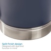image:imageInterDesign iDesign Small Round Bathroom Trash Set of 2 York Waste Can M2 BrushedNavy