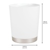 image:imageInterDesign iDesign Small Round Trash Can for Bathroom or Home Office  Set of 2  Satin WhiteNickel