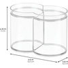 image:imageInterDesign iDesign Stackable Dual Canister for Bathroom Vanity or Countertop Storage  Set of 4  ClearPack of 4