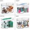 image:imageInterDesign iDesign Stackable Dual Canister for Bathroom Vanity or Countertop Storage  Set of 4  ClearPack of 4