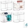 image:imageInterDesign iDesign Stackable Dual Canister for Bathroom Vanity or Countertop Storage  Set of 4  ClearPack of 4