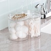 image:imageInterDesign iDesign Stackable Dual Canister for Bathroom Vanity or Countertop Storage  Set of 4  ClearPack of 4