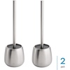 image:imageInterDesign iDesign Stainless Steel Toilet Brush and Holder for Bathroom Cleaning and Storage Set of 2 BrushedPack of 2