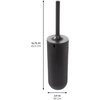 image:imageiDesign  29567 Cade Bowl Brush and Holder Toilet Cleaning Set for Bathroom Matte Black 2 Each  Toilet Cleaning Set For BathroomBlack