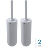image:imageiDesign  29567 Cade Bowl Brush and Holder Toilet Cleaning Set for Bathroom Matte Black 2 Each  Toilet Cleaning Set For BathroomGray