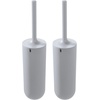 image:imageiDesign  29567 Cade Bowl Brush and Holder Toilet Cleaning Set for Bathroom Matte Black 2 Each  Toilet Cleaning Set For BathroomGray