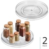 image:imageiDesign 11Inch Round Lazy Susan Organizer Set of 2 Clear  Kitchen or Pantry Storage11 Inch
