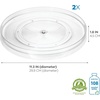 image:imageiDesign 11Inch Round Lazy Susan Organizer Set of 2 Clear  Kitchen or Pantry Storage11 Inch Pack of 8