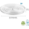 image:imageiDesign 145Inch Lazy Susan Organizer Clear  Large Turntable For Cabinet or Pantry1450 x 1450 x 175