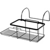 image:imageiDesign 23825EU Everett Drill Bathroom Storage Small Metal Hanging Tray Bath Caddy for Soap Cosmetics Books Tablet and Phone Matte Silver 307 cm x 26 cm x 17 cm  1208 x 102 x 664Matte Black