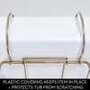 image:imageiDesign 23825EU Everett Drill Bathroom Storage Small Metal Hanging Tray Bath Caddy for Soap Cosmetics Books Tablet and Phone Matte Silver 307 cm x 26 cm x 17 cm  1208 x 102 x 664Satin