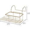 image:imageiDesign 23825EU Everett Drill Bathroom Storage Small Metal Hanging Tray Bath Caddy for Soap Cosmetics Books Tablet and Phone Matte Silver 307 cm x 26 cm x 17 cm  1208 x 102 x 664Satin