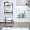 image:imageiDesign 23825EU Everett Drill Bathroom Storage Small Metal Hanging Tray Bath Caddy for Soap Cosmetics Books Tablet and Phone Matte Silver 307 cm x 26 cm x 17 cm  1208 x 102 x 664Matte Black
