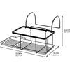image:imageiDesign 23825EU Everett Drill Bathroom Storage Small Metal Hanging Tray Bath Caddy for Soap Cosmetics Books Tablet and Phone Matte Silver 307 cm x 26 cm x 17 cm  1208 x 102 x 664Matte Black