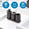 image:imageiDesign 28737ES Cade 4Piece Bathroom Accessory Set Matte Black 245 cm x 89 cm x 162 cmBlack