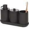 image:imageiDesign 28737ES Cade 4Piece Bathroom Accessory Set Matte Black 245 cm x 89 cm x 162 cmBlack