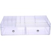 image:imageiDesign 3 Plastic Vanity Compact Slim Storage Organization Drawers Set for Cosmetics Dental Supplies Hair Care Bathroom Dorm Desk Countertop Office 65 x 7 x 5