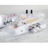 image:imageiDesign 3 Plastic Vanity Compact Slim Storage Organization Drawers Set for Cosmetics Dental Supplies Hair Care Bathroom Dorm Desk Countertop Office 65 x 7 x 5