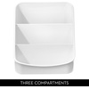 image:imageiDesign 3Section Divided Packet Organizer for Kitchen and Pantry Storage  Set of 4  WhiteWhite