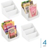 image:imageiDesign 3Section Divided Packet Organizer for Kitchen and Pantry Storage  Set of 4  WhiteWhite
