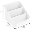 image:imageiDesign 3Section Divided Packet Organizer for Kitchen and Pantry Storage  Set of 4  WhiteWhite