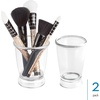 image:imageiDesign 45220 Franklin Tumbler Clear Pack of 1 Tumber  Countertop or Vanity StoragePack of 2