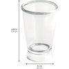 image:imageiDesign 45220 Franklin Tumbler Clear Pack of 1 Tumber  Countertop or Vanity StoragePack of 2