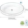 image:imageiDesign 9Inch Lazy Susan Organizer  Small Lazy Susan Turntable for Cabinet or Pantry 2Pack Clear9 Inch