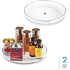 image:imageiDesign 9Inch Lazy Susan Organizer  Small Lazy Susan Turntable for Cabinet or Pantry 2Pack Clear9 Inch