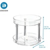 image:imageiDesign 9Inch Plastic 2Tier Lazy Susan Turntable Set of 2 ClearChrome  Kitchen and BathroomPack of 1