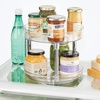 image:imageiDesign 9Inch Plastic 2Tier Lazy Susan Turntable Set of 2 ClearChrome  Kitchen and BathroomPack of 1