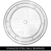 image:imageiDesign 9Inch Plastic 2Tier Lazy Susan Turntable Set of 2 ClearChrome  Kitchen and BathroomPack of 2
