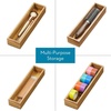 image:imageiDesign Acacia Wood Kitchen Drawer Organizer  Set of 3  Natural  Kitchen and Pantry12 x 3 x 2