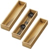 image:imageiDesign Acacia Wood Kitchen Drawer Organizer  Set of 3  Natural  Kitchen and Pantry12 x 3 x 2
