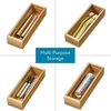 image:imageiDesign Acacia Wood Kitchen Drawer Organizer  Set of 3  Natural  Kitchen and Pantry9 x 3 x 2