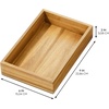 image:imageiDesign Acacia Wood Kitchen Drawer Organizer  Set of 3  Natural  Kitchen and Pantry9 x 6 x 2
