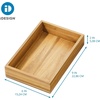 image:imageiDesign Acacia Wood Kitchen Drawer Organizer  Set of 3  Natural  Kitchen and Pantry9 x 6 x 2