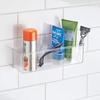 image:imageiDesign Adhesive Organizer Bin Set of 2 Clear  DamageFree Hanging For Kitchen Bathroom or OfficePack of 1