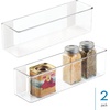 image:imageiDesign Adhesive Organizer Bin Set of 2 Clear  DamageFree Hanging For Kitchen Bathroom or OfficePack of 2